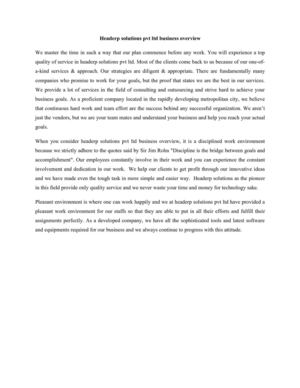 Headerp solutions pvt ltd business overview