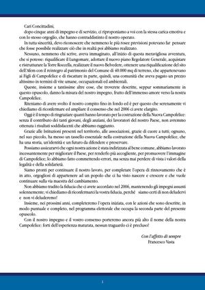 Programma Elettorale Franco Vasta 