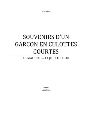 Un garçon en culottes courtes
