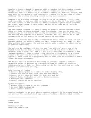 FreeFox to Follow LimeWire, Done With P2P, Reborn as “Time-Shifting” Downloading Tool