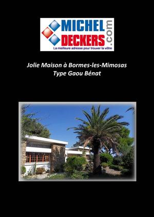 Jolie maison a vendre a Bormes-les-Mimosas, type Gaou Bénat