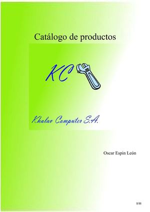Catálogo materiales Espin