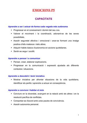 Programació anual emocions 2009