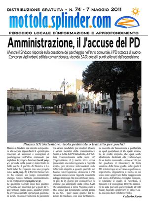 mottola.splinder.com numero 74 - 7 maggio 2011