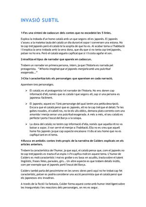 Exercicis Pere Calders Ana Panzano