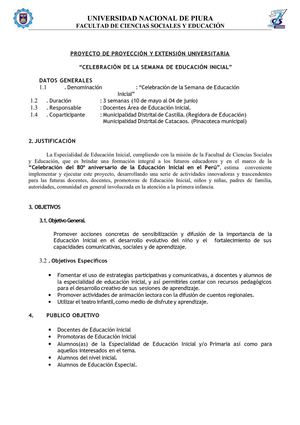 PROYECTO "80 AÑOS ED.  INICIAL"