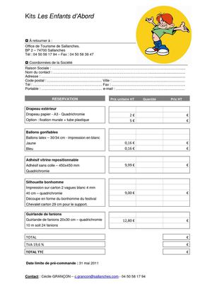 bon de commande