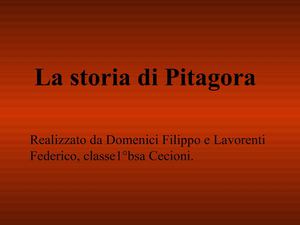 La storia di Pitagora del gruppo "I geni dell'Algebra"
