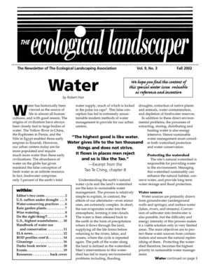 Fall 2002 The Ecological Landscaper Newsletter