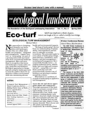 Spring 2005 The Ecological Landscaper Newsletter