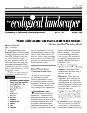 Summer 2008 The Ecological Landscaper Newsletter