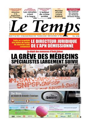 Le Temps d'Algérie Edition du Mardi 17 Mai 2011