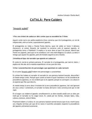  "Invasió subtil " de Pere Calders