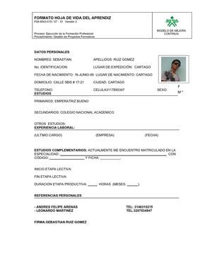 hoja de vida (sebastian ruiz)