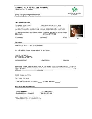 hoja de vida 8sebastian guzman)