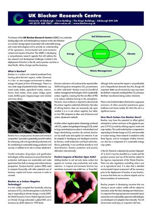 UK Biochar Research Centre - Factsheet
