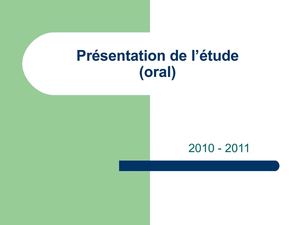 Diaporama Etude et Projet