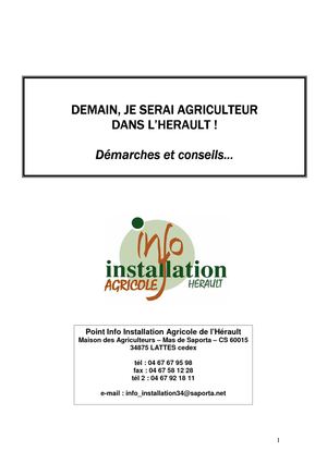 brochure - Démarches Installation