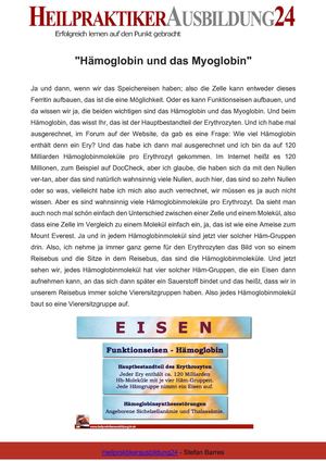 Hämoglobin und das Myoglobin