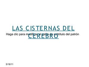 las cisternas del cerebro