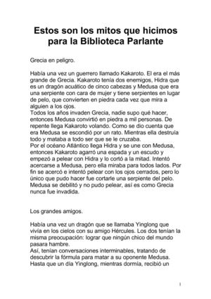 Mitos de Sexto 2011. Colegio Padre Osimato