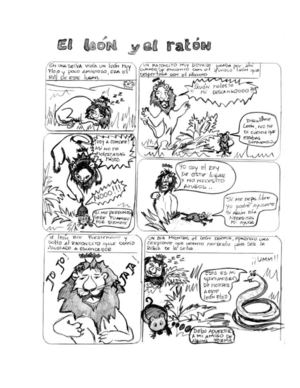El león y el ratón por licette arriagada