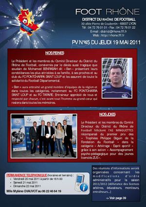 PV 45 du jeudi 19 mai 2011