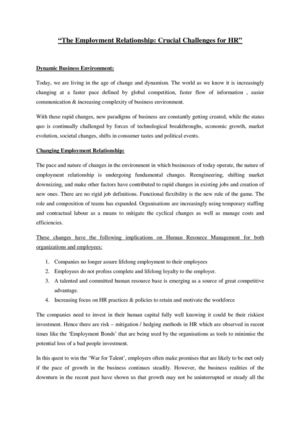 Himanshu Kapadia's The Employment Relationship: Crucial Challenges for HR 