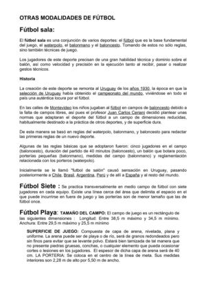 otras modalidades del futbol