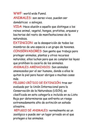 animales en via de extincion