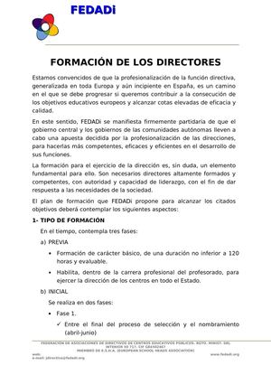 XXI Congreso de FEDADI-Formación de la Dirección. Mallorca, mayo de 2010