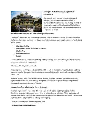 Finding the Perfect Wedding Reception Halls 