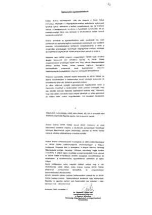 Nyilatkozat - Dr. Demeter János PhD osztályvezető főorvos tájékoztatója