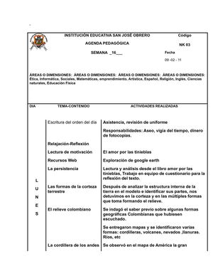Semana 16 El amor por las tinieblas