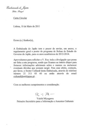 Bolsas de Estudo para o Japão - Anos Académicos 2012/2014