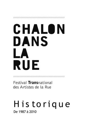 Historique du Festival IN de Chalon dans la rue