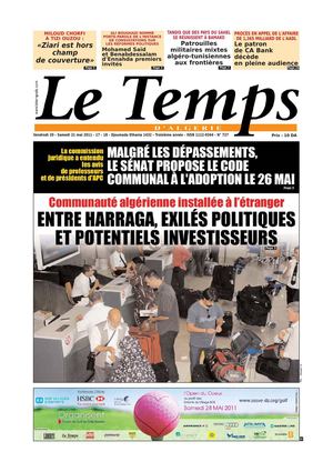 Le Temps d'Algérie Edition du Samedi 21 Mai 2011