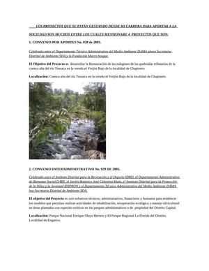 PROYECTOS DESDE LA ADMINISTRATIVOS PARA BOGOTA.