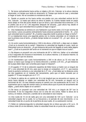 Ejercicios de cinemática