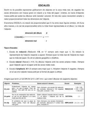 ESCALES, ACOTACIÓ I DIÈDRIC