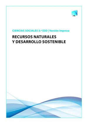 RECURSOS NATURALES Y EL DESARROLLO SOSTENIBLE.