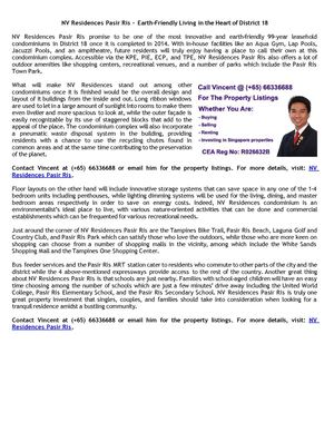 NV Residences Pasir Ris – Earth-Friendly Living in the Heart of District 18