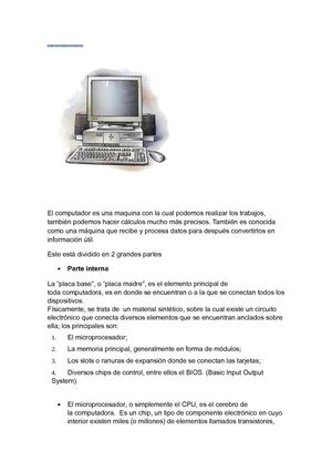 El computador y sus partes