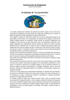 Sindrome de la rana hervida