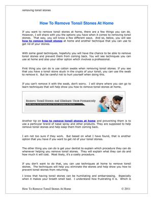 How To Remove Tonsil Stones At Home