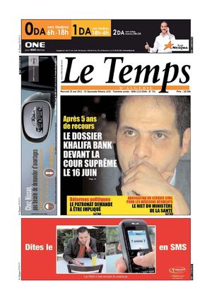 Le Temps d'Algérie Edition du Mercredi 25 Mai 2011