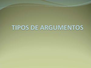 Tipos de argumentos 