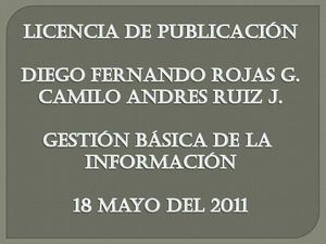 Licencias de publicación