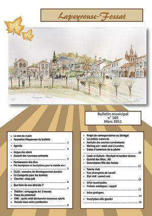 Bulletin Municipal Lapeyrouse-Fossat Mars 2011