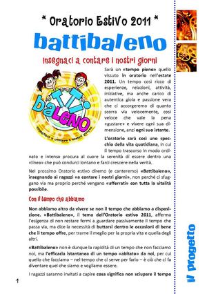 Oratorio Estivo 2011 - BATTIBALENO